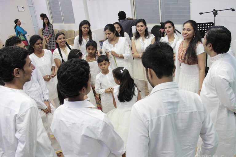 Mahesh Mahadev with his Music Students during Song Video Shoot 1