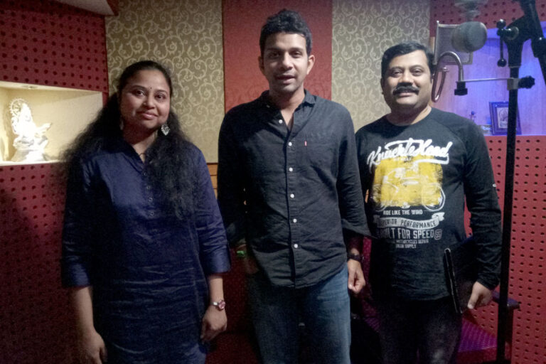 Music Director Mahesh Mahadev with Playback Singers Priyadarshini & Karthik