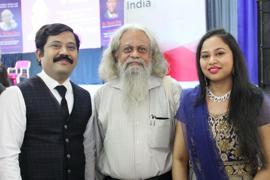 Music Director Mahesh Mahadev with Playback Singer Priyadarshini and Dr. Y. S. Rajan, Indian Scientist, Professor, ISRO, Padmashri Awardee