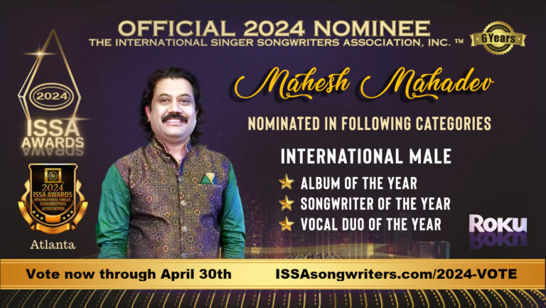 Breaking News: Mahesh Mahadev Nominated for 3 International Music Categories at 2024 ISSA Awards