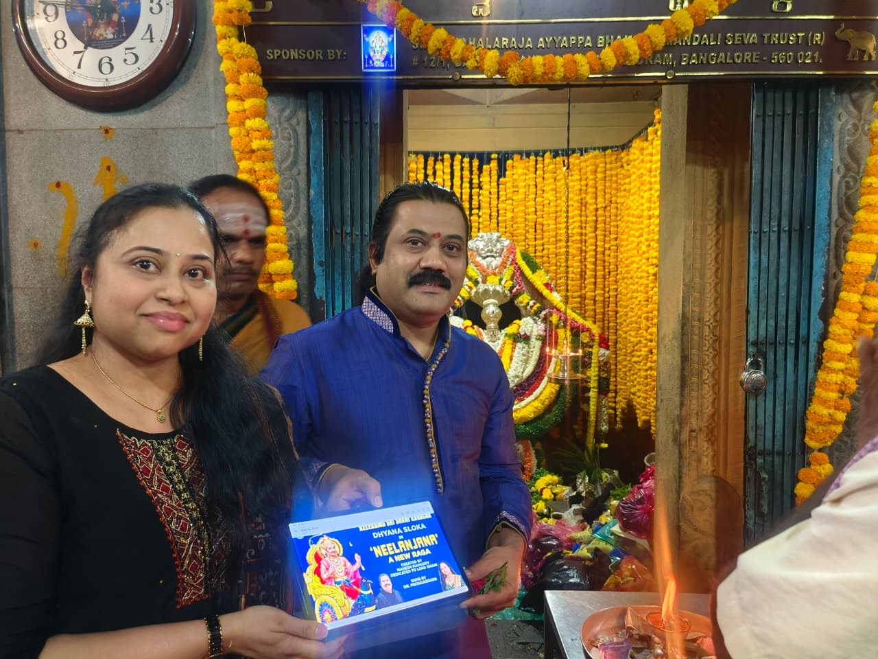Raga Neelanjana offered at the holy sanctum of the Main Deity, seeking blessings before its world premiere on Shani Jayanti.